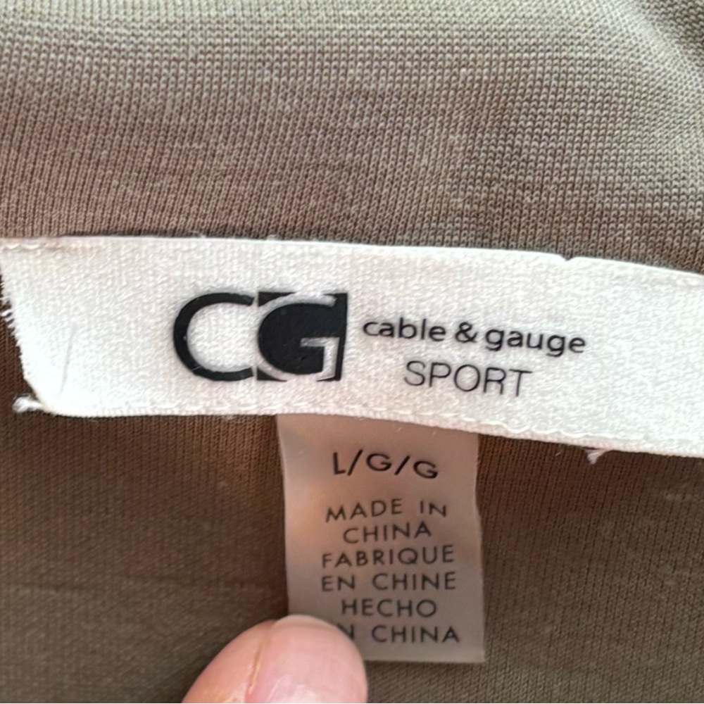 🌷Bye-Buy! Cable & Gauge Sport Dress Soft Olive Color Relaxed-fit Pullover - L - Picture 2 of 14